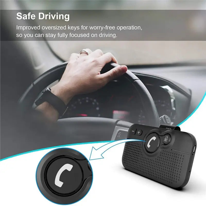 Wireless Speaker For Car Bluetooth Kit Hands-Free Cell Phone For Car Auto Conference