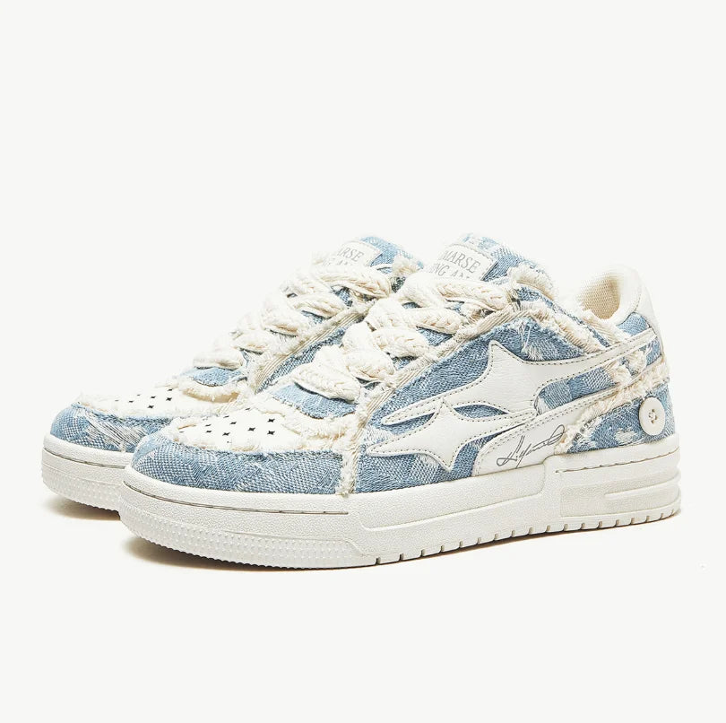 Unisex Shoes Tennis Retro Fashion Star Shoes White Leather Male Sneakers Couple Outdoor Sport Casual Shoes