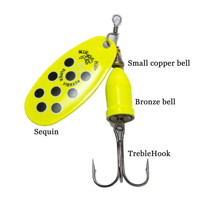 FT New Metal Fishing Lure 1#-5# 5g 6g 8g 10g 16g  Spinner Bait High Quality Hard Baits Treble Hook Fishing Tackle For Pike