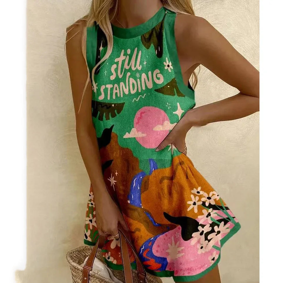 Swimming Dress For Woman Beach Outing Bikini Tunic Cover Ups Set Summer Kaftan New Round Neck Sleeveless Shirt Long Hoodie Ocean