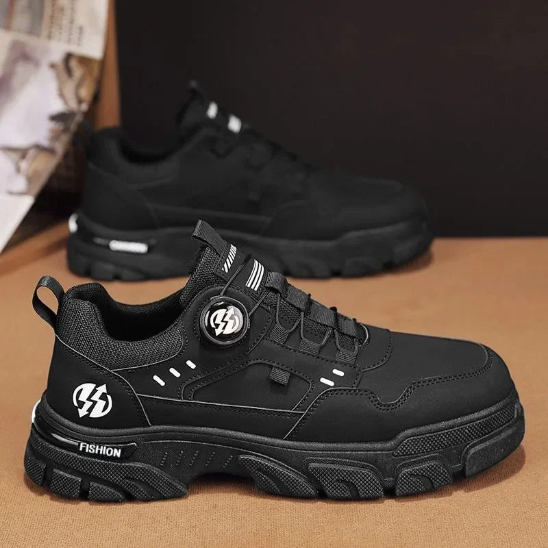 Men's High-top Boots Outdoor Mountaineering No Slip Casual Travel Shoes Fashionable Versatile Comfortable Hiking Shoes Men Boots