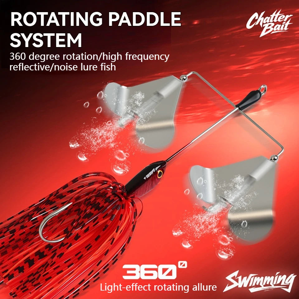 SKYBAITS 15cm 24g Rotating Spinner Bait Buzzbait Sea Bass Tail Fishing Lure Swim Jig Emit High Willow Leaf Matel Lure Freshwater