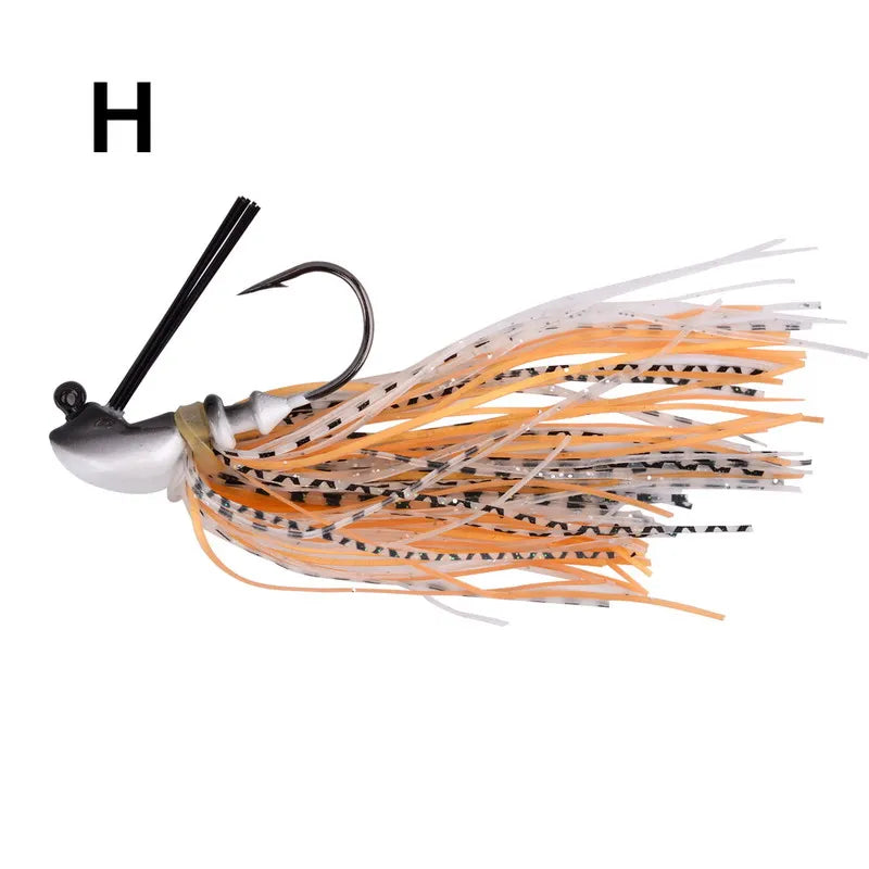 1PCS spinnerbait buzzbait Anti-barb fishing lures Black Large Mouth Bass Fish Beard Pike Rubber Jig Fishing Bait