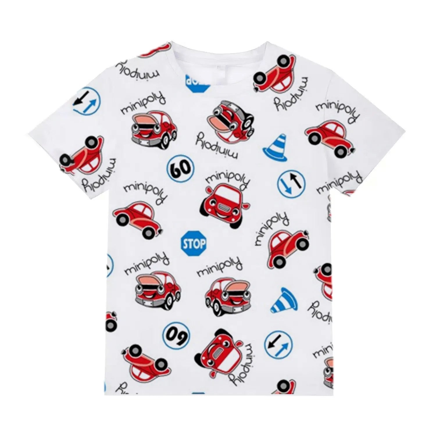 Kids Clothes for Girls from 2 to 7 Years Cute Things Cartoon Car Fashion T-Shirt Boys 9 to 14 Years White Tshirt Summer Tees Top