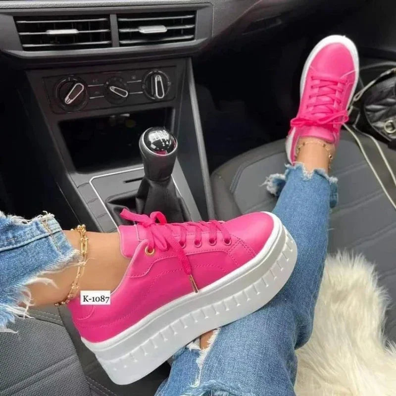 Women's Lightweight Platform Vulcanized Sneakers