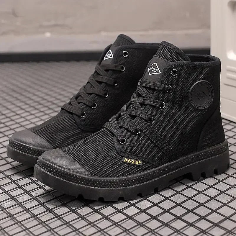Male Shoes Hiking Outdoor Rubber Men's Boots Lace Up Original Deals Vintage In Promotion Y2k Offers Trendy 2025 Footwear New