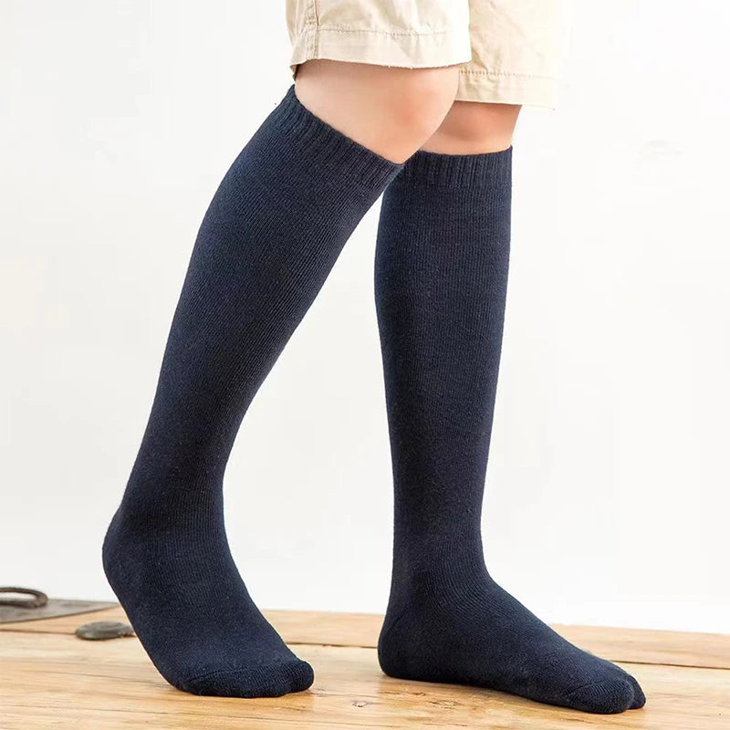 Winter Men's Knee Long Socks Wool Keep Warm Longer Stocking Compression Winter Terry Socks Cotton Thicken Cover Calf Sokken Gift