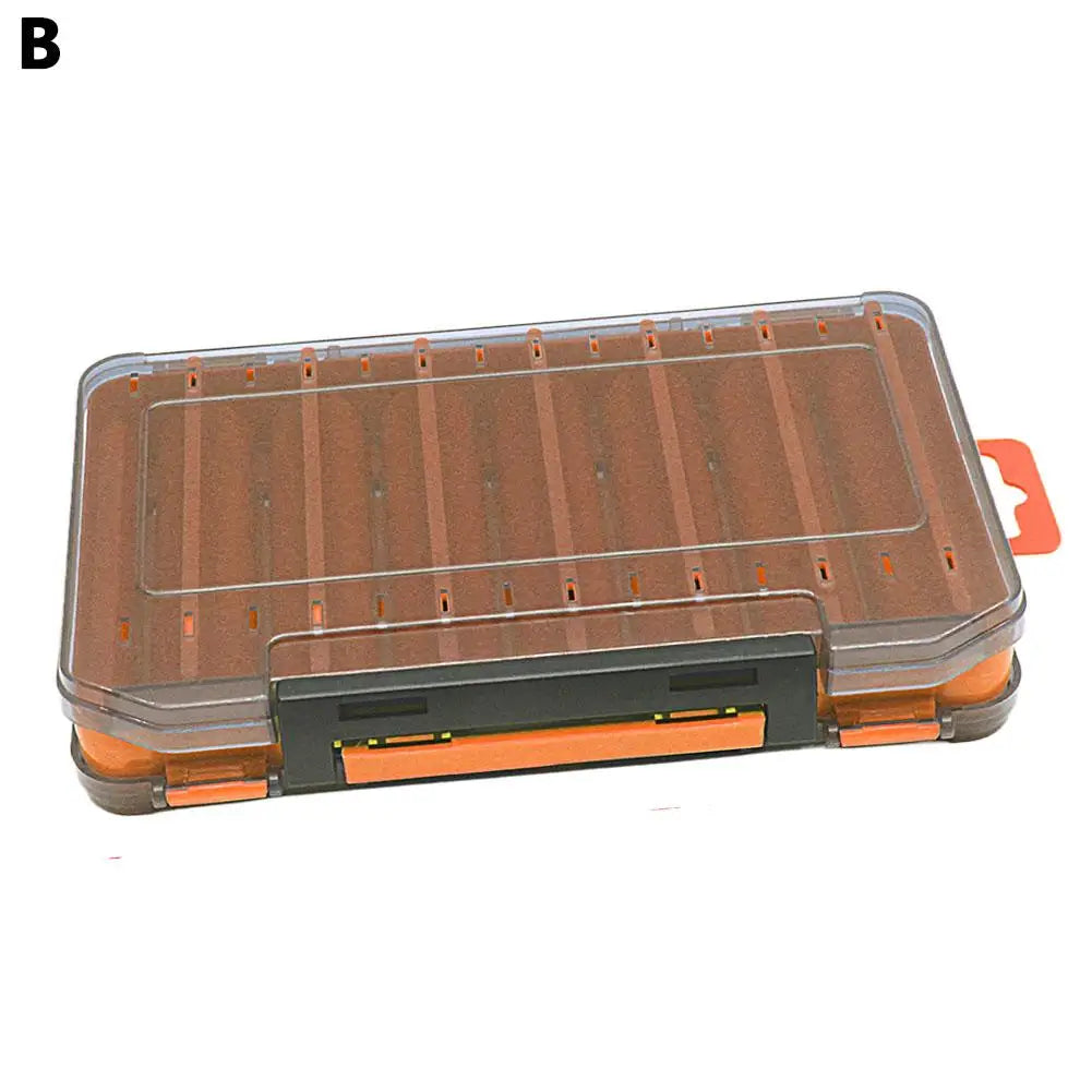 Fishing Tackle Box Lure Storage 14 Compartments Double Sided Open Case Strength Container Baits Gear Accesorios Pesca Tools Set