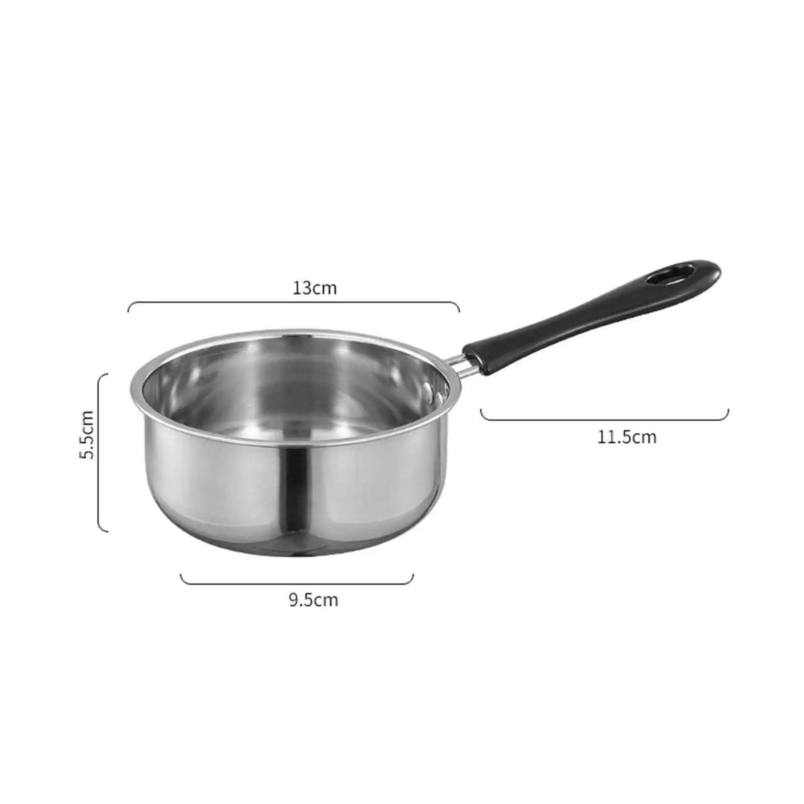 Milk Pan Porridge Cooking Pot with Long Handle Non Stick Butter Warmer Small Saucepan for Gas Stove Kitchen Induction Cooker