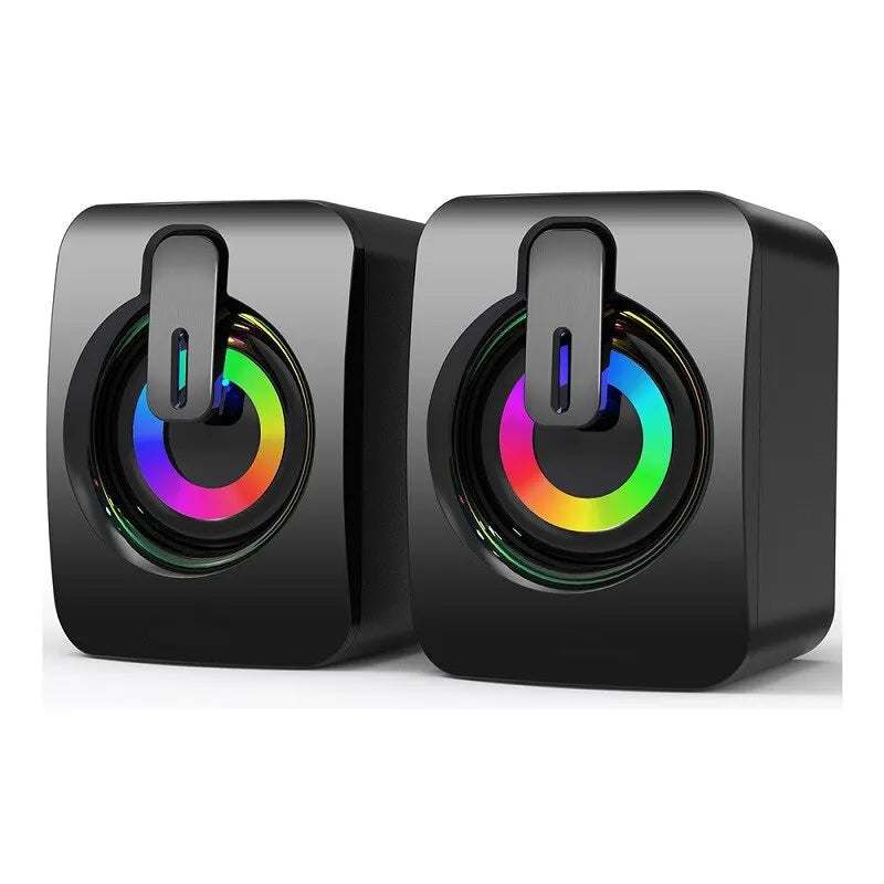 High Fidelity Computer Speakers Volume Control 3D Stereo Sound RGB Subwoofer Sound Box Gaming For Desktop Computer Loudspeaker