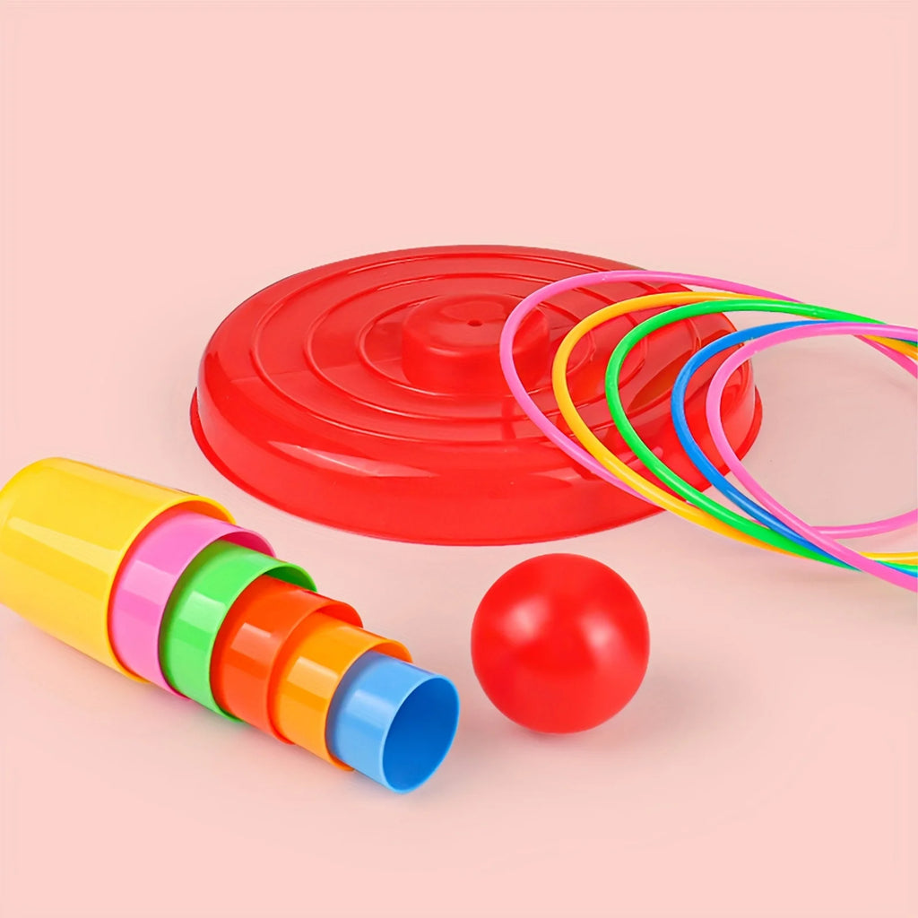 Children's game tower toys, parent-child interactive puzzle games with throwing rings, and indoor and outdoor leisure games