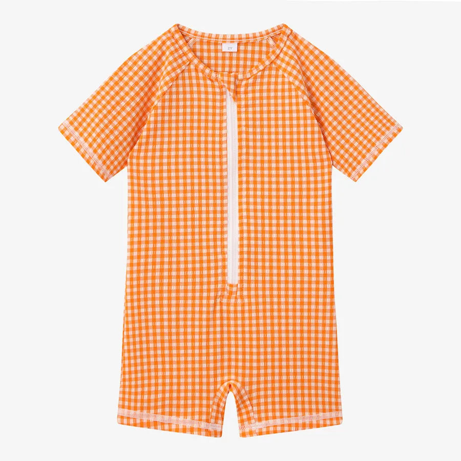 Clearance sale AS 2025 kids gingham swimwear collection