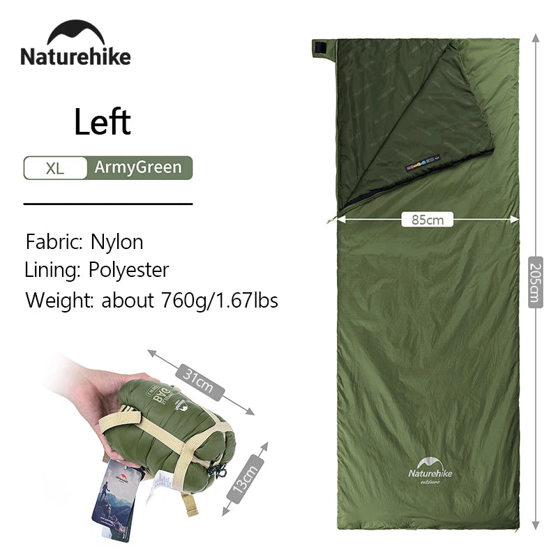 Naturehike 2026 New Camping Sleeping Bag Waterproof Ultralight 3 Season Sleeping Quilt Splicing Travel Large Sleeping Bags