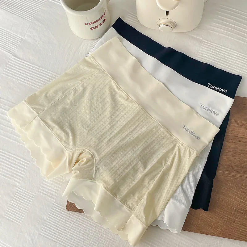Women's Underwear Sexy Lace Panties High Waist Seamless Comfort Safety Pants Fashion Solid Color Girl Bottomed Boxer Pants
