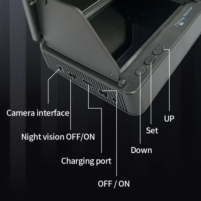 Fish Finder Underwater Camera 1080P HD 4.3 inch LCD Fishing Camera With 5000mAh Battery Portable Fishing Tools With Night Vision
