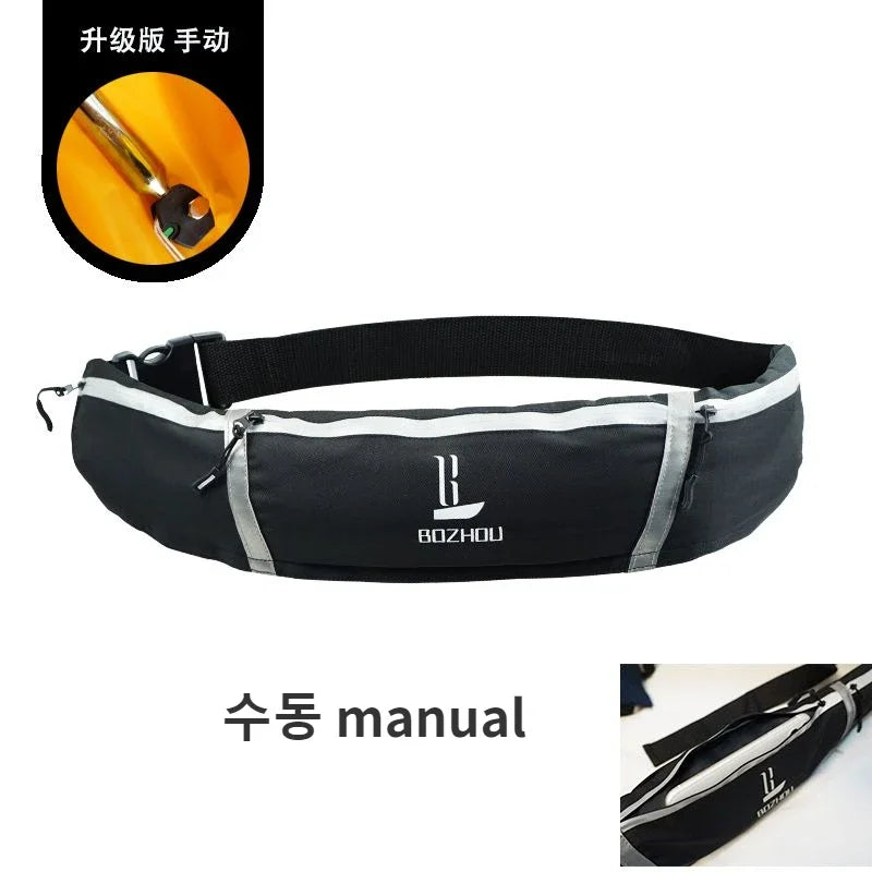 Fishing Life Jacket Manual Waist Belt Automatic Inflatable Buoyancy Portable Professional Fishing Adult Vest