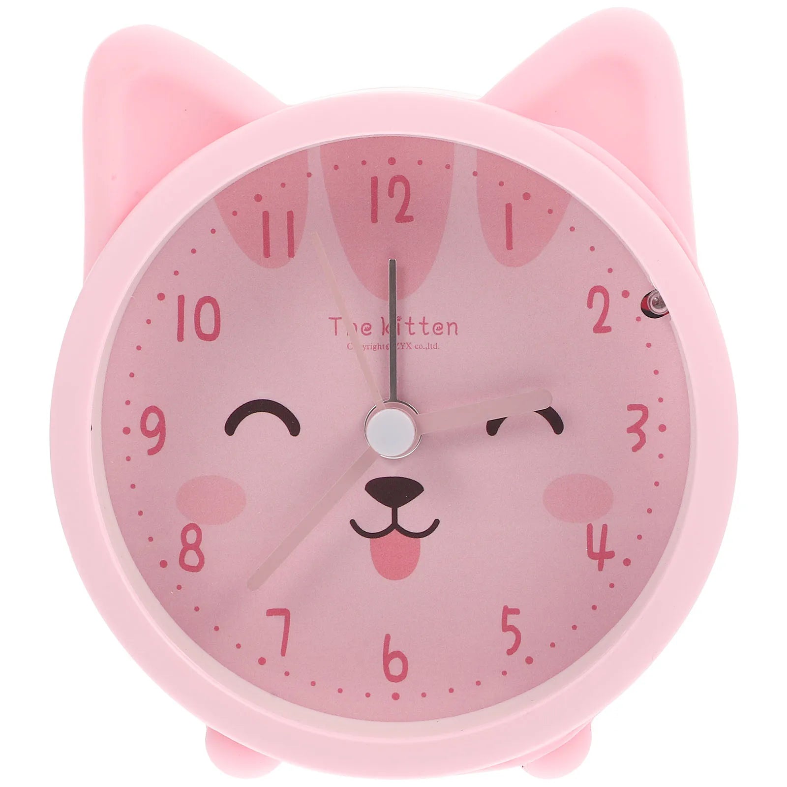 Cute Cartoon Cat Alarm Clock Silicone Night Light Silent Table Clock Kids Bedroom Desktop Decorative Home Accessory Gift Ear