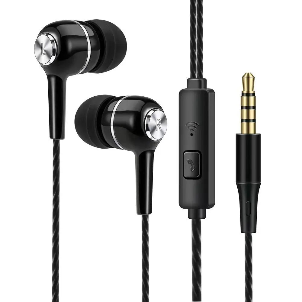 Stereo In-ear Headphones Portable High Definition 3.5mm Earphone Deep Bass Noise Canceling Music Earphones