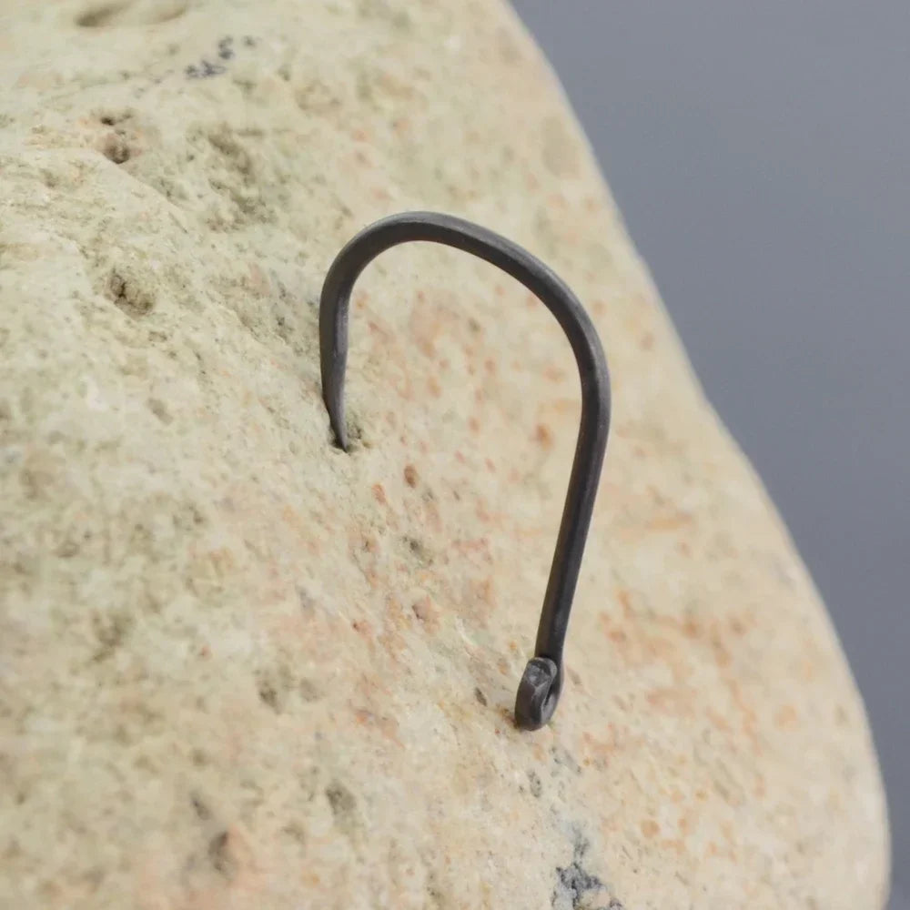 Hirisi 100pcs Barbless Fishing Hooks PTFE Coated High Carbon Steel Hook 8002 Freshwater Fishing Supplies