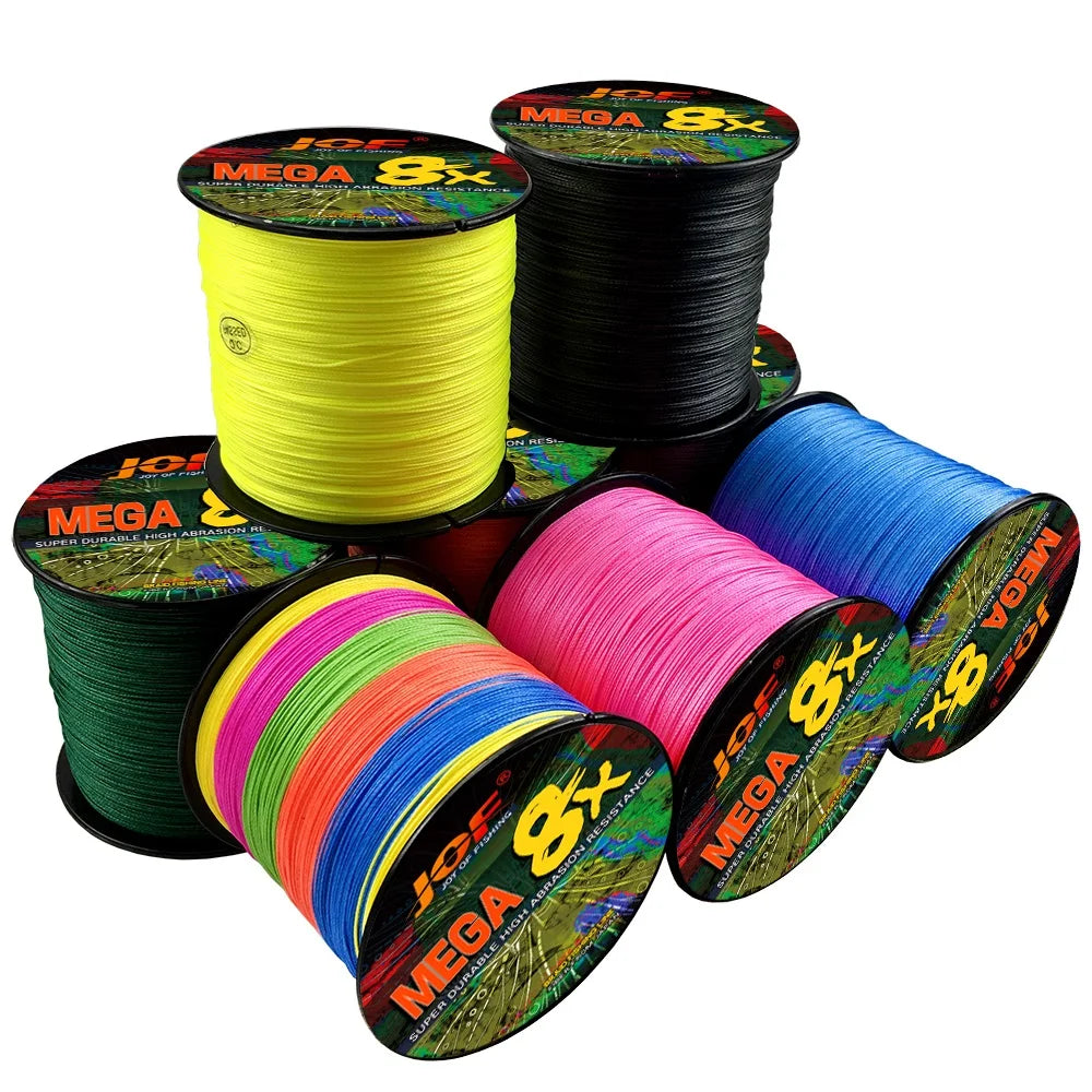 JOF Lure Braided Fishing Line 8 Strands 300M 500M Multifilament Fly PE Wire 18LB-78LB Strong Cord for Sea Bass Carp Accessories