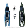 Yak Outdoors 13ft Fish Skiff Dual Propeller Pedal Drive Kayak 4m Sea Kayak for River Usage PE Plastic Hull 2 Person for Surfing