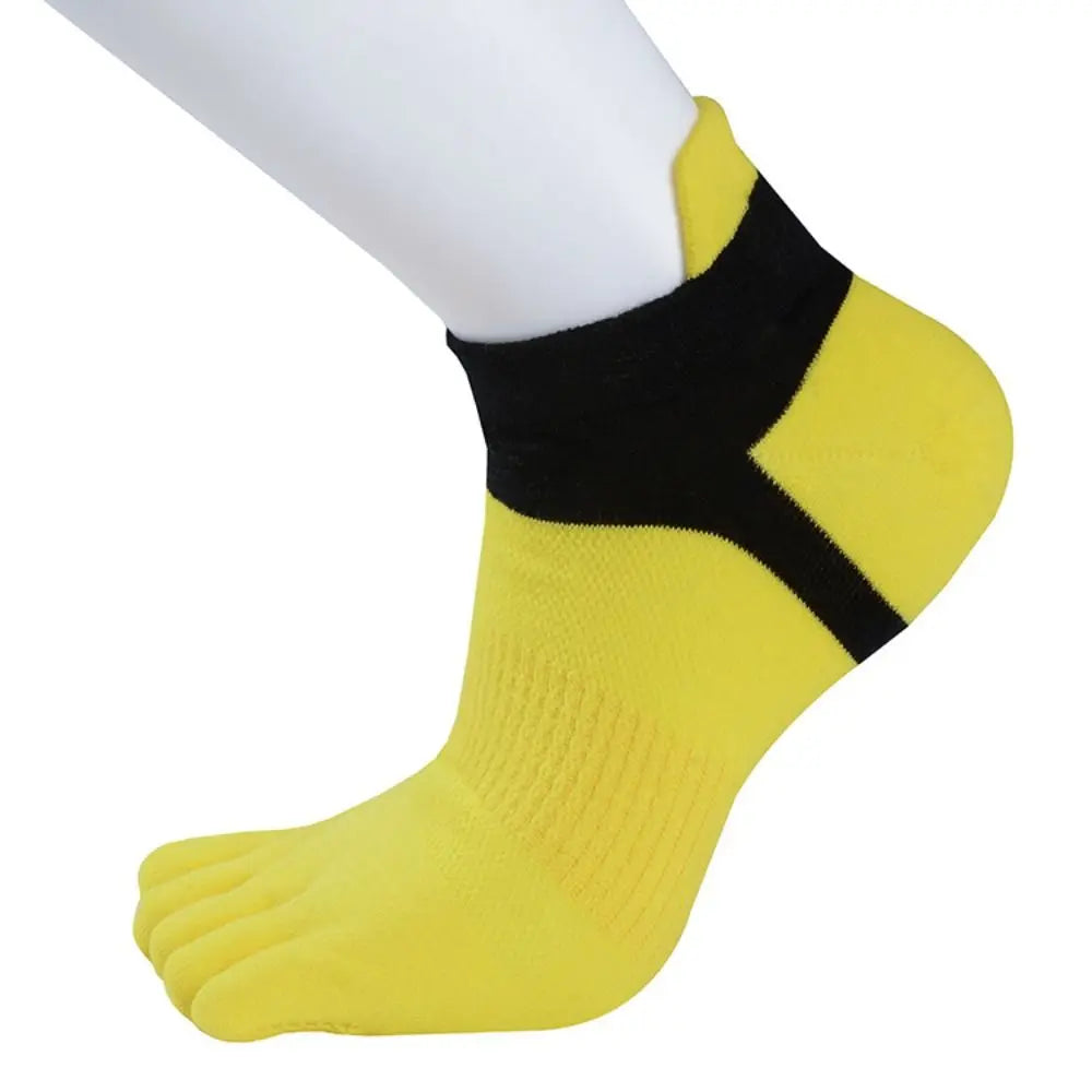 Invisible Men's Five Toe Socks Anti Friction Cotton Five Finger Sports Socks Patchwork Short Running Hosiery Spring/Summer