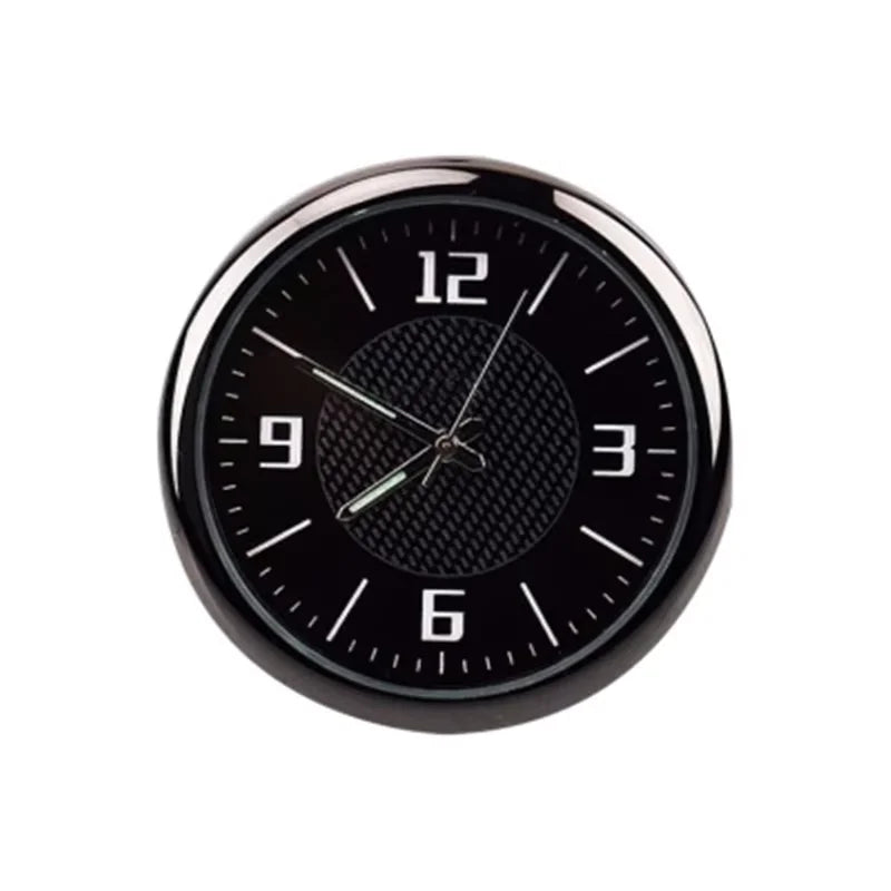 Black Car Clock Analog Alarm Clock Round Display Car RV Truck Interior Dash Mount electronic Quartz Clocks Car Gadgets
