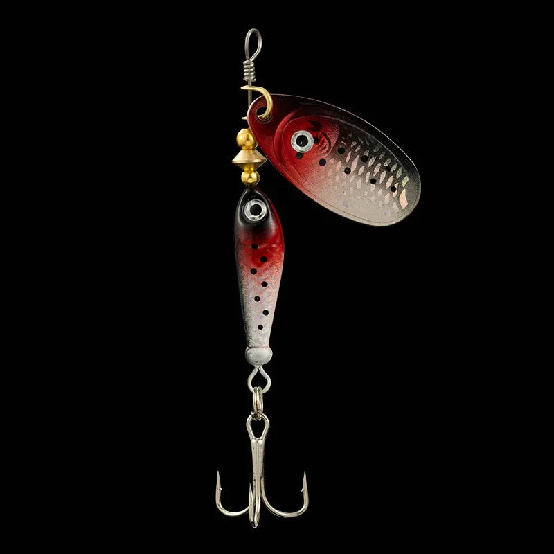 1 Pcs Rotating Spinner Fishing Lure Treble Hooks Wobblers Bass Fishing Tackle 7cm 9g Metal Spoon Hard Bait Fishing Spoon Spinner