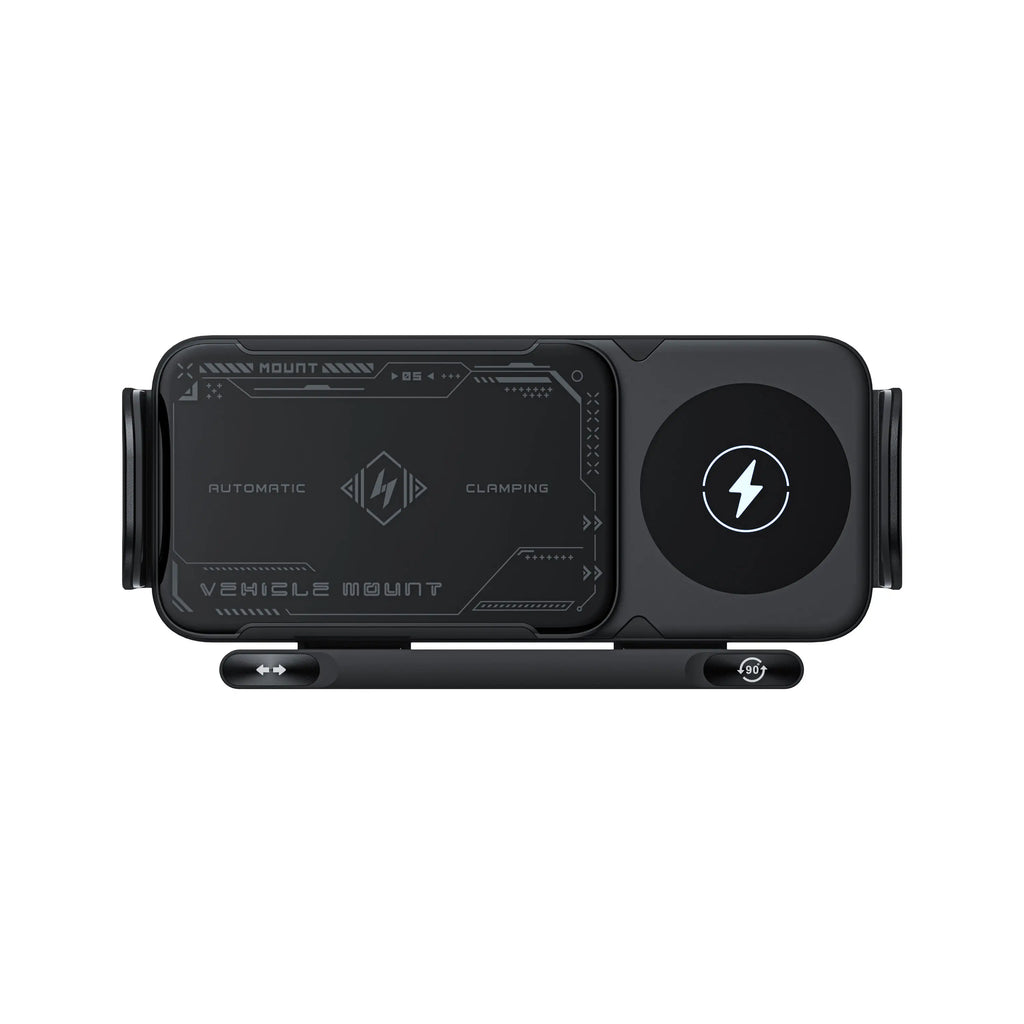 Foldable Phone Holder Car Wireless Charging Phone Mount Universal Phone Holder Intelligent Induction Electric Rotation Charger