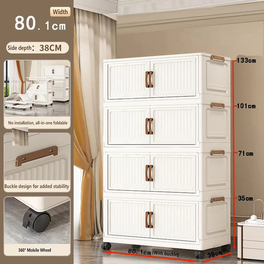 Home Bathroom Vanity Drawer Storage Cabinet Sundries Organizer for Bedroom Kitchen - Compact Utilitarian Furniture
