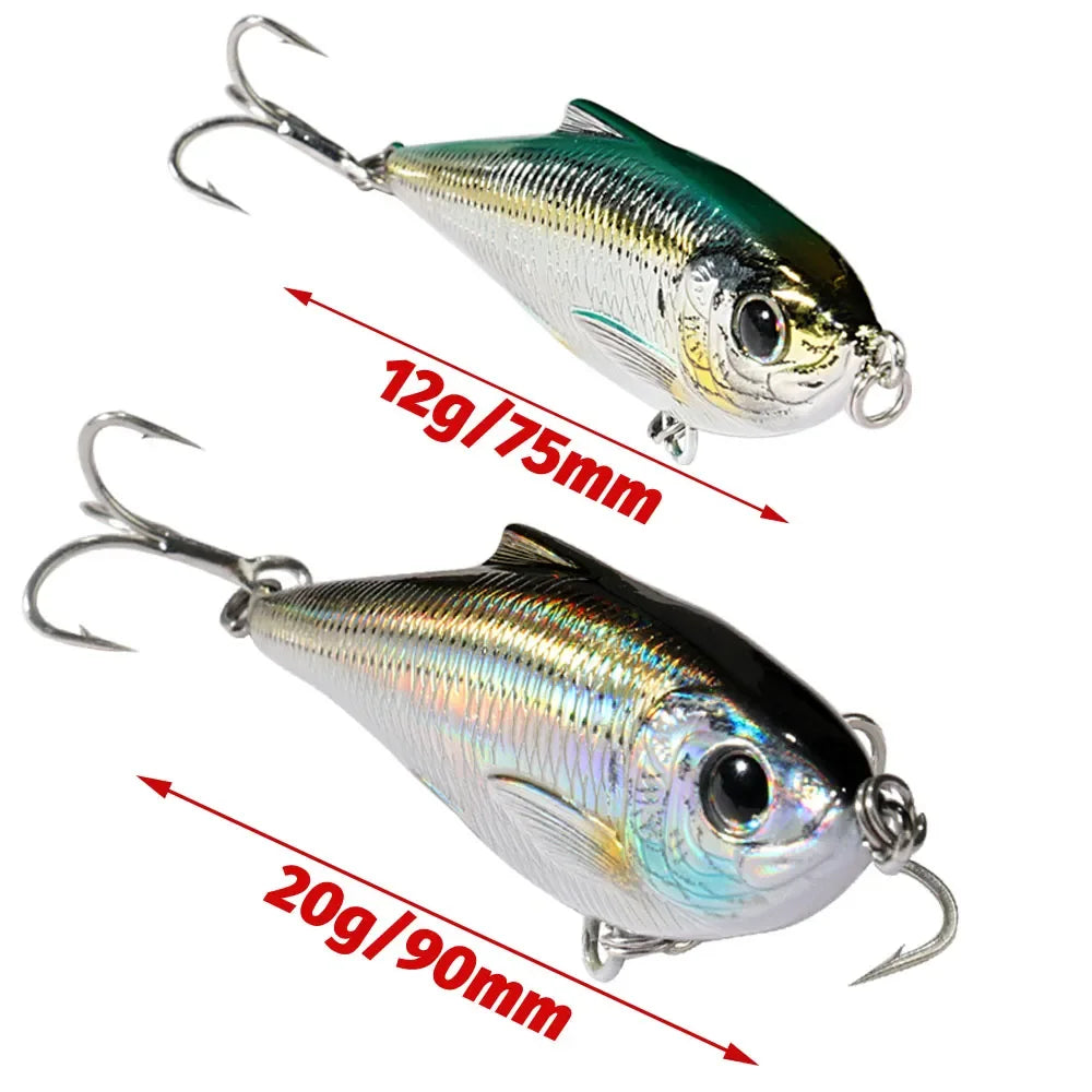 Top Water Floating Minnow 12g 7.5cm Pencil Lure 20g 9cm VIB Rattle Steel Ball Swimbait Pesca Wobbler Jerkbait Tackle Twitch Bait