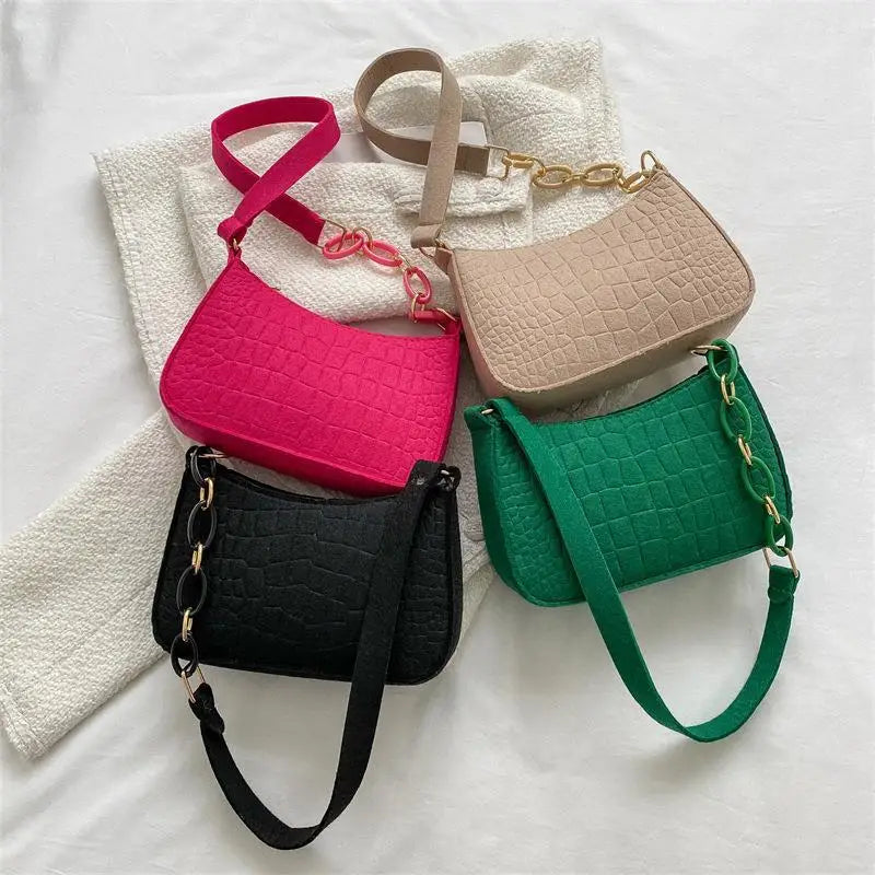 New Popular Retro Gentle Temperament Small Square Bag Autumn Shoulder Handheld Fashion Casual Yankee Underarm Shoulder Bag