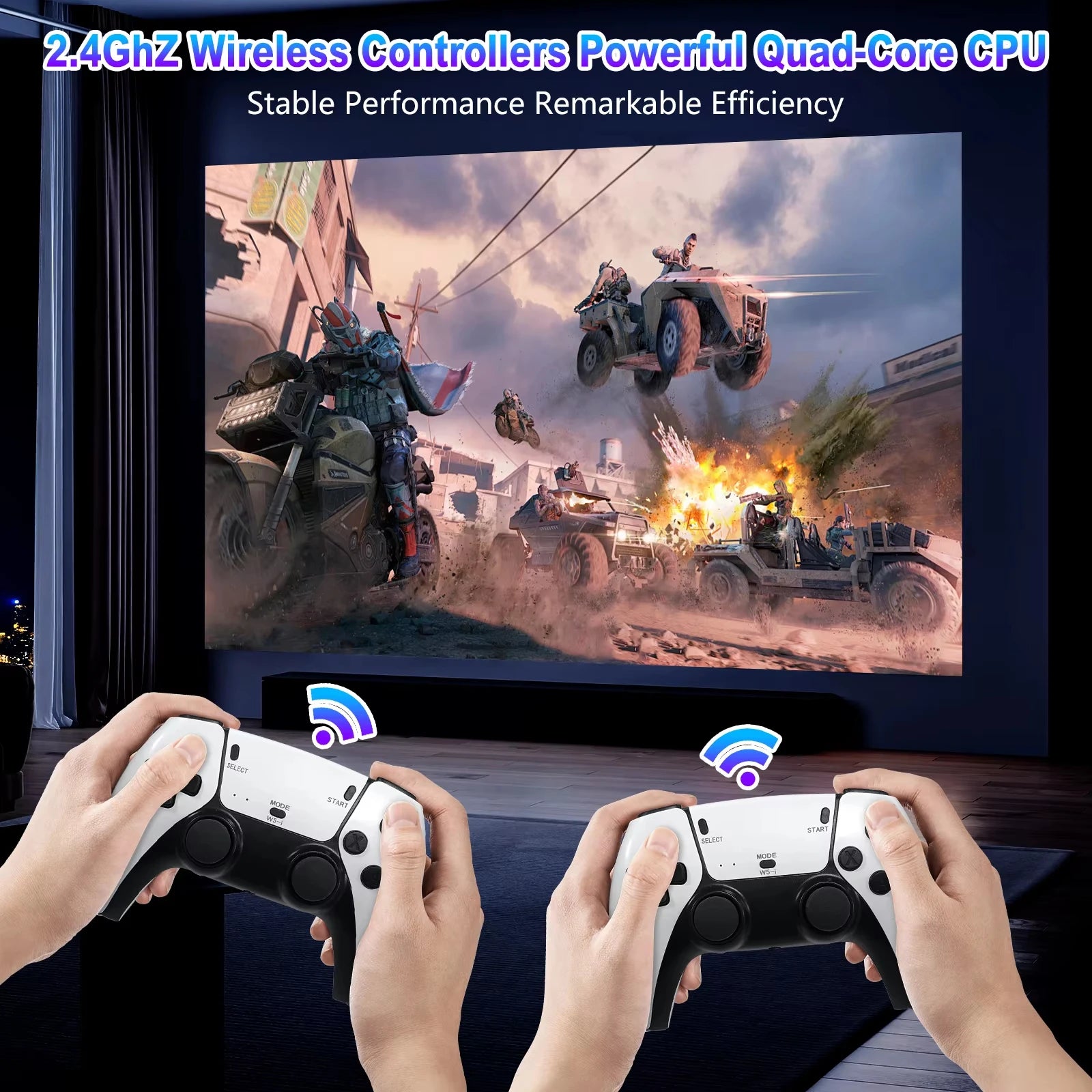 4K TV Game Stick M15 Video Game Console 64G Built in 20000 Games Wireless Controller Gamepad Retro Handheld Game Console