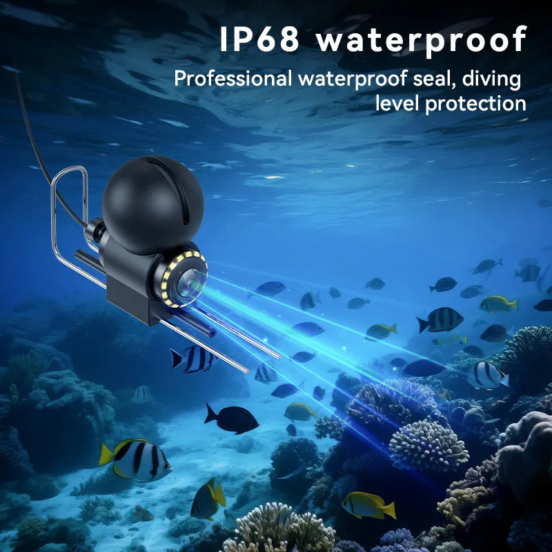 Portable Fish Depth Finder Water 4.3 Inch LCD Fish Finder Underwater 220° Fishing Camera 2000mAH Battery 20m for Boat Lake Kayak