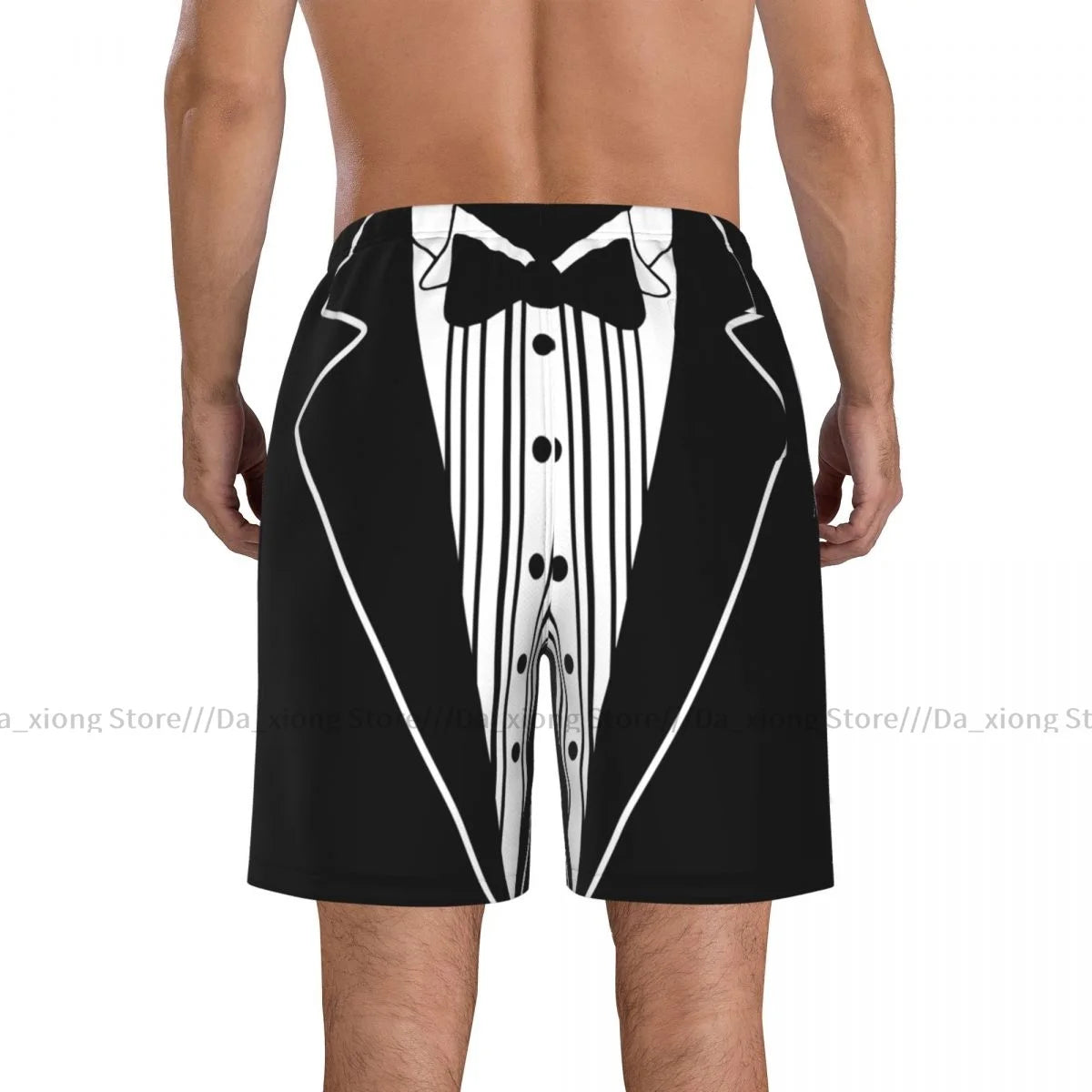 Mens Swimming Shorts Swimwear Mens Tuxedo Boxer Trunks Swimsuit Beach Wear Boardshorts