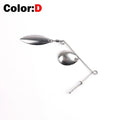 OUTKIT 5pcs 2.5g Spinner Fishing Lure Bait Spoon Swisher Buzzbait Bass Wire Bait Popper Vib Spinnerbait Lures Tackle Barb Pesca