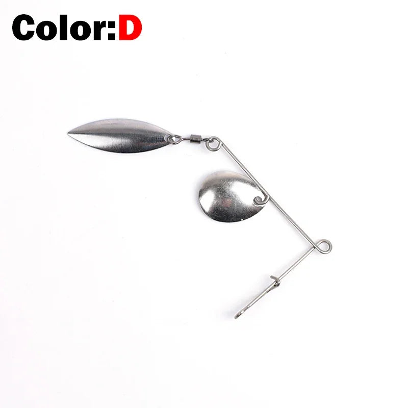 OUTKIT 5pcs 2.5g Spinner Fishing Lure Bait Spoon Swisher Buzzbait Bass Wire Bait Popper Vib Spinnerbait Lures Tackle Barb Pesca