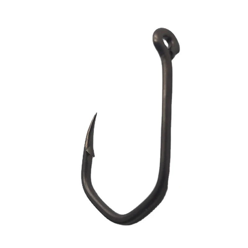 Stainless Steel Carp Fishing Hooks, Barbed Pinpoint Claw Hooks, PTFE Coating, High Carbon, Eyed Fish Hooks, 20Pcs