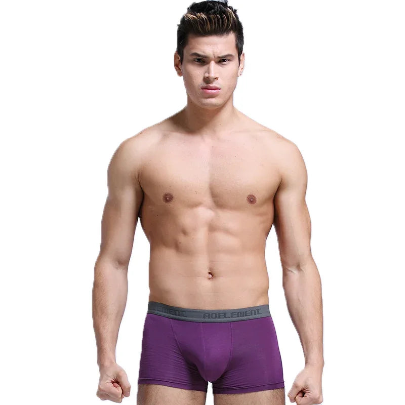 Men's Underpants: Mid-thigh Flat-Cut Pants with Sweat Absorption - Men's Breathable and Sexy Four-Side Bottom Pants Head