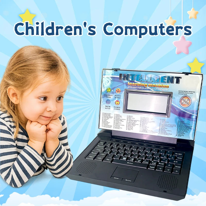 Kids' Educational Laptop Toy (Ages 3+) – 60+ Learning Games for ABCs, Math, Music, Logic, Typing, Drawing & More – Bilingual Pre