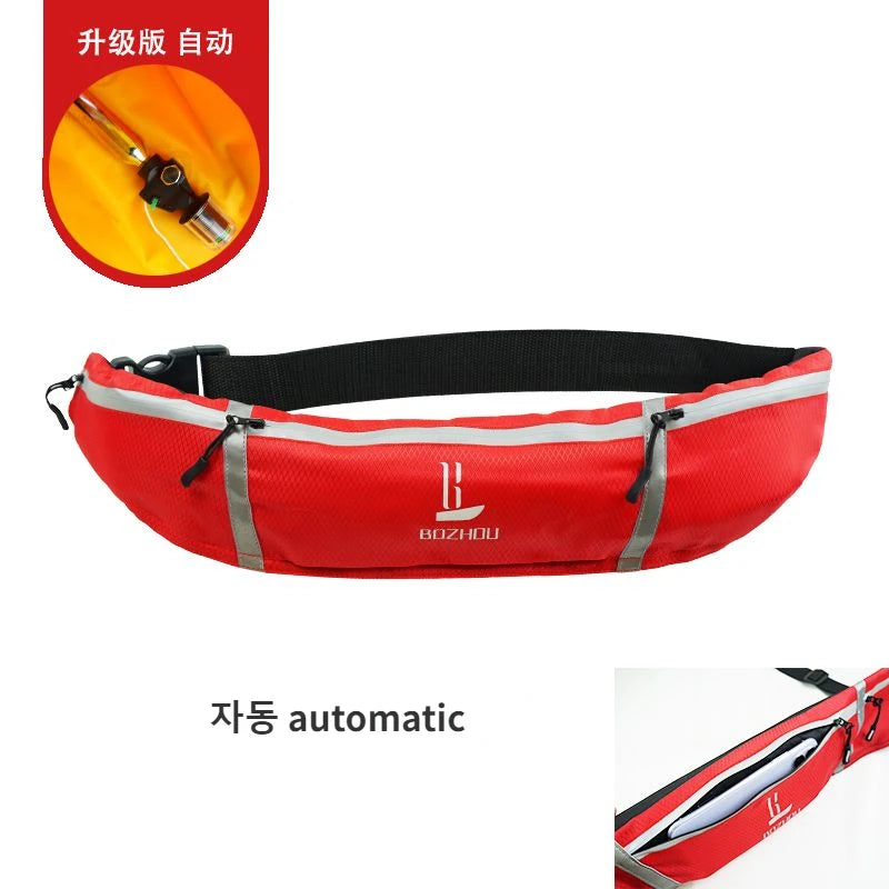 Fishing Life Jacket Manual Waist Belt Automatic Inflatable Buoyancy Portable Professional Fishing Adult Vest