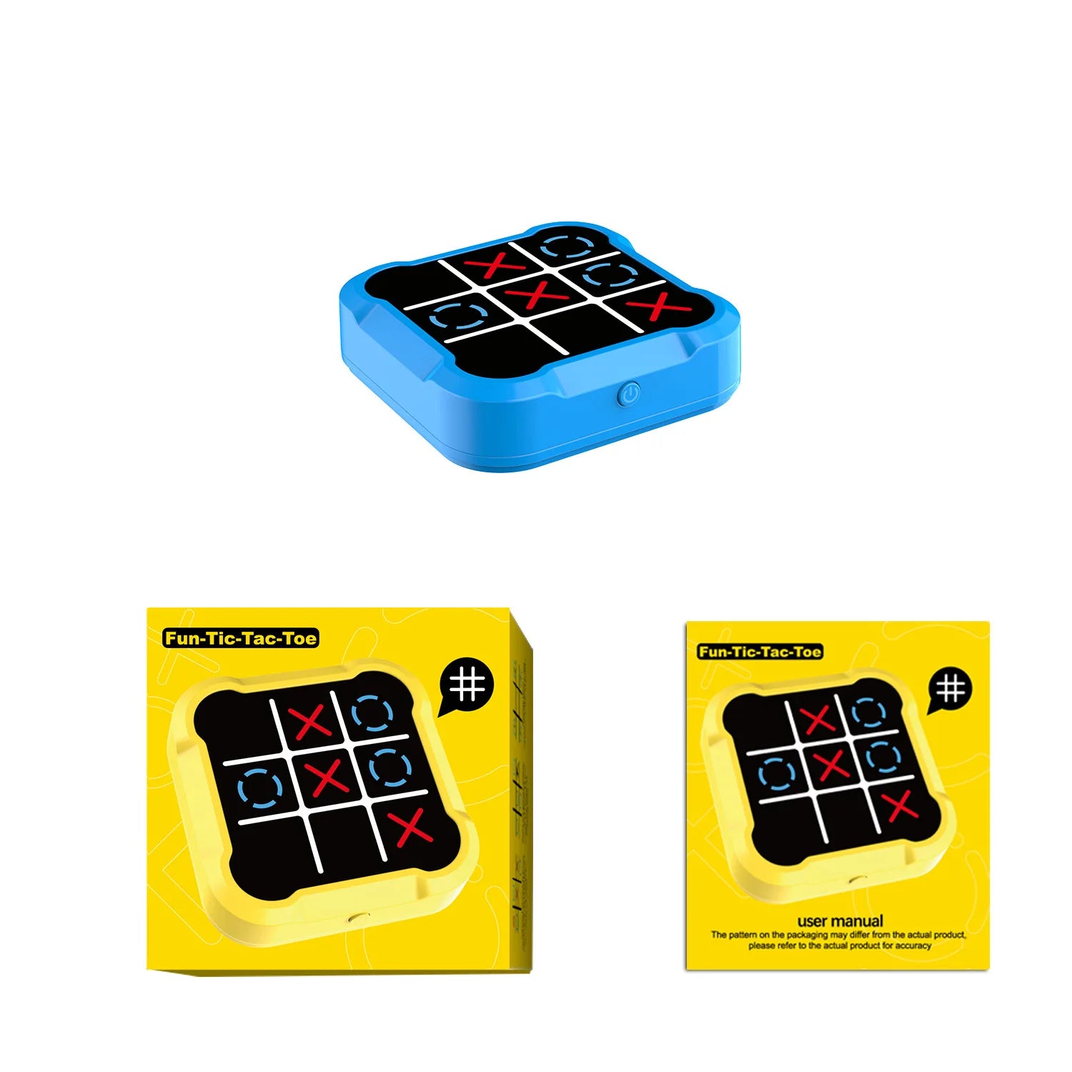 Portable Tic Tac Toe Game Console Toys Handheld Electronic Puzzle Chessboard  Memory Training & Montessori Travel Toy Xmas Gifts
