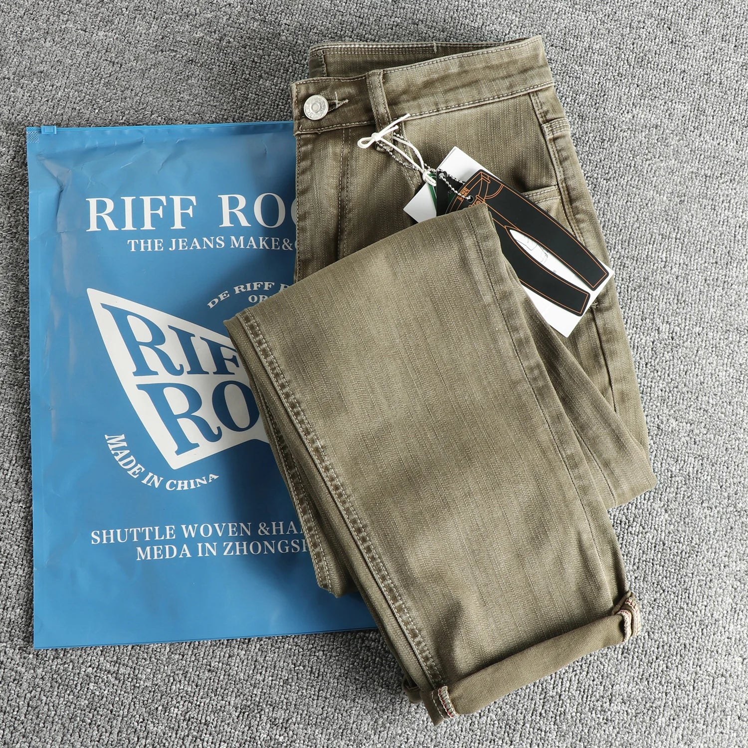 2025 Spring And Summer New American Retro High-elasticity Slub Cotton Men's Washed Straight Jeans Fashion Loose Casual Pants