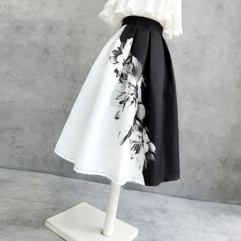 Woman Skirt Midi Summer 2025 Patchwork Skirts for Women Stylish Luxury Elegant Streetwear V Chic Harajuku High Quality Aesthetic