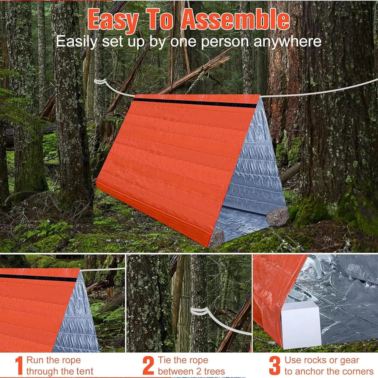 Emergency Tent Waterproof Camping Travel Pergola Family Campaign House Tourist Tents Cool Gear Equipment Coat