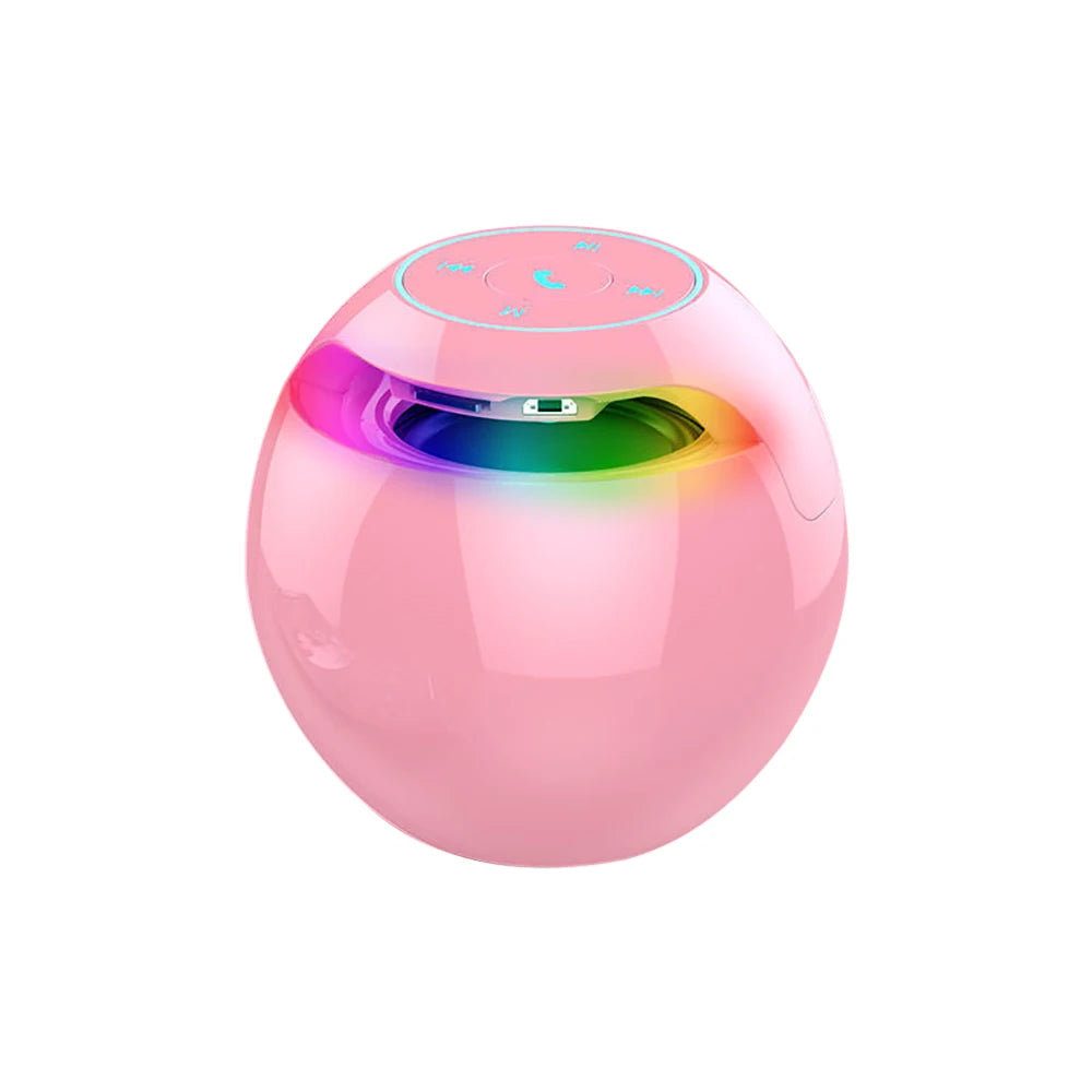 Clock Colorful Night Lights Bluetooth Speaker Mini Portable Home Bluetooth Speaker With LED Display TF Card MP3 USB Charging