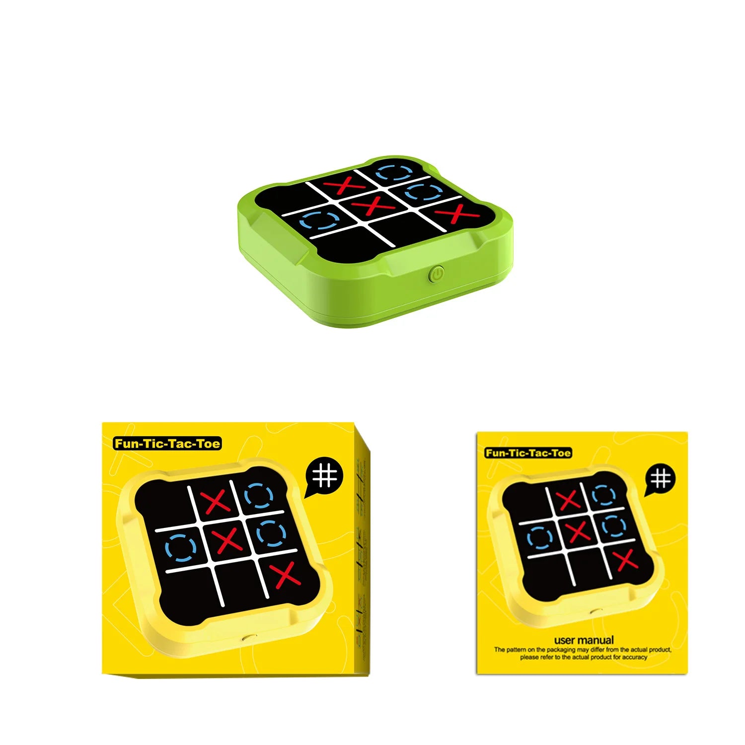 Portable Tic Tac Toe Game Console Toys Handheld Electronic Puzzle Chessboard  Memory Training & Montessori Travel Toy Xmas Gifts