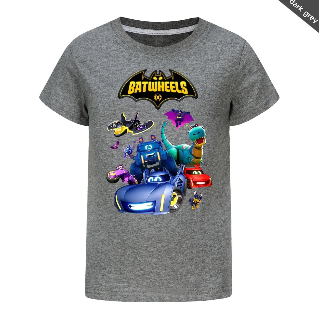 Funny Batwheels Short Sleeve Kids Clothing T-Shirts Summer Children Tops Cartoon Casual Tees Cotton Boys Girls Clothes3057
