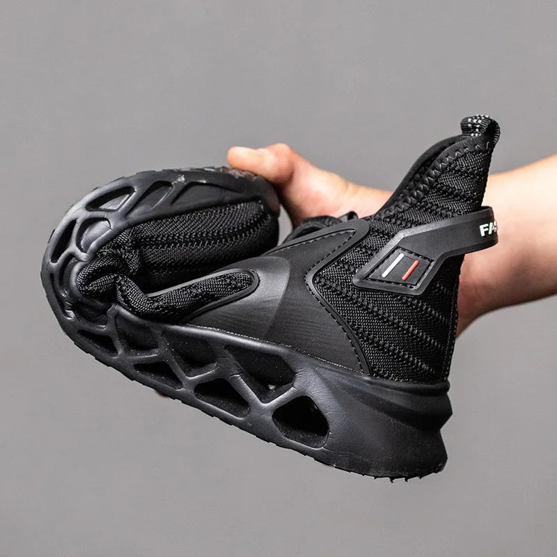 Mens Work Boots Steel Toe Indestructible Shoes Wear-Resisting Anti-Smash Protective Boots Extra Width For Construction 36-48