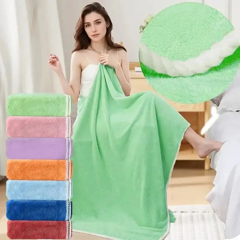 90*180cm Bath Towel - Extra Soft, Skin-Gentle & Super Absorbent, No Shedding, Multi-Color Available, Ideal for Home Baths